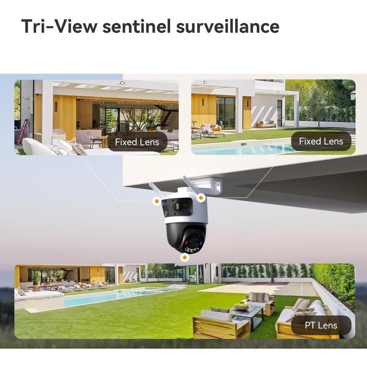 Imou Cruiser Triple 11MP Caméra Extérieure Wi-Fi Rotative