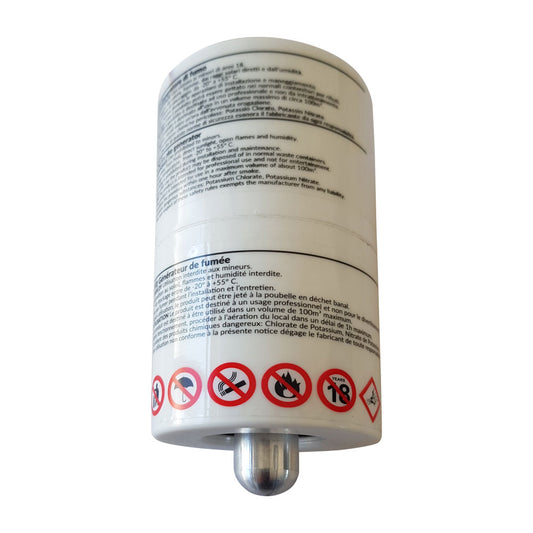 La cartouche de démonstration VESTA-156 réduit la charge de fumée. démonstration pratique du produit au client - SECUROTOP