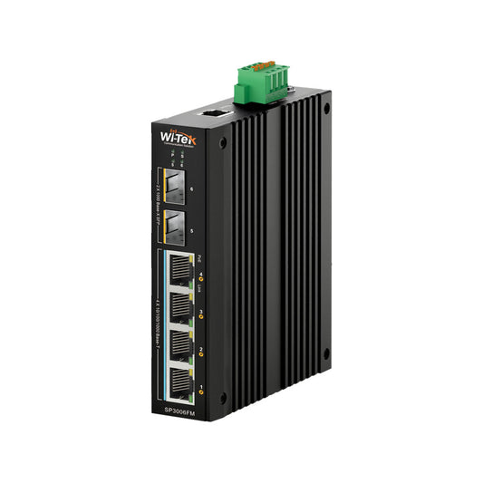 Conmutador PoE+ gestionable de 4 Gigabit + 2 SFP Gigabit
