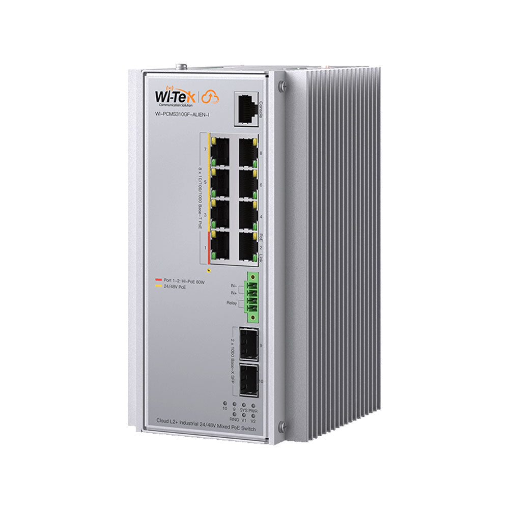 Nuage PoE industriel L2+ 24/48V Wi-Tek ALIEN-I PoE Switch