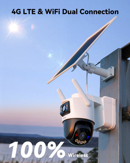 IMOU AOV Dual Caméra de Surveillance 3K 5+5MP 4G LTE Wi-Fi