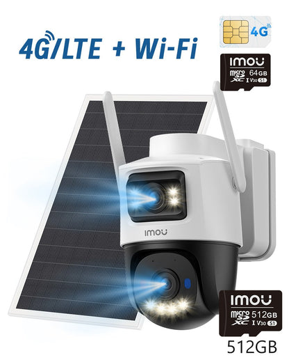 IMOU AOV Dual Caméra de Surveillance 3K 5+5MP 4G LTE Wi-Fi
