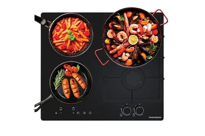 Thomson THGIH4BK Plaque de Cuisson Mixte Gaz Induction 60 cm