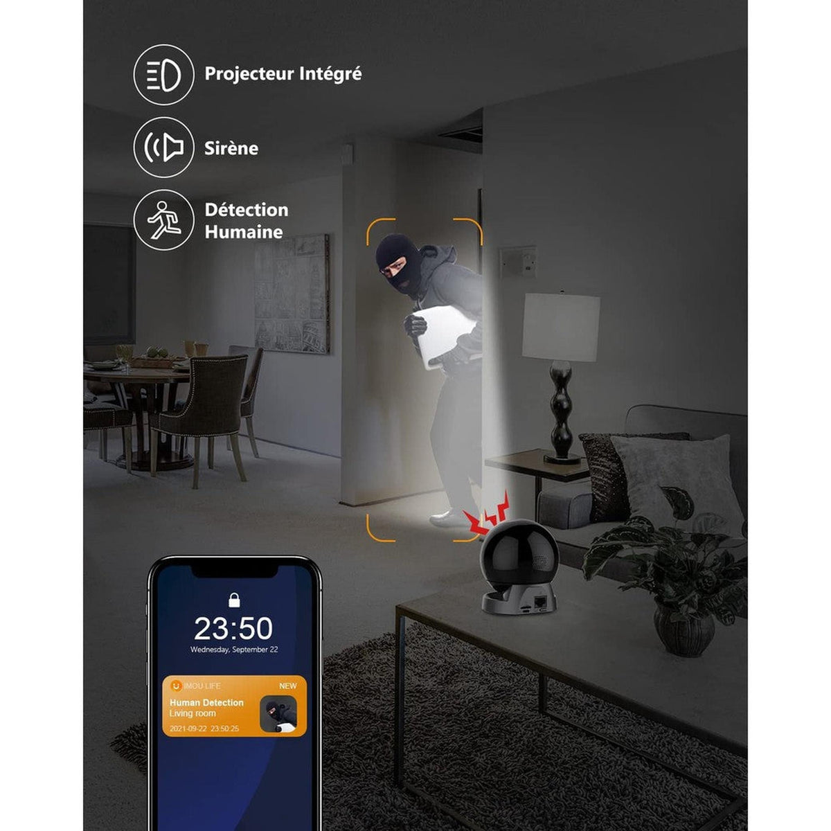 Imou Rex 3D 3MP Caméra Intérieure Wi-Fi Rotative