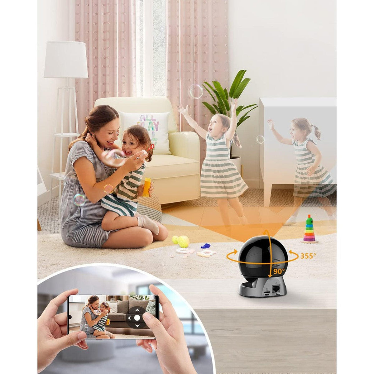 Imou Rex 3D 3MP Caméra Intérieure Wi-Fi Rotative