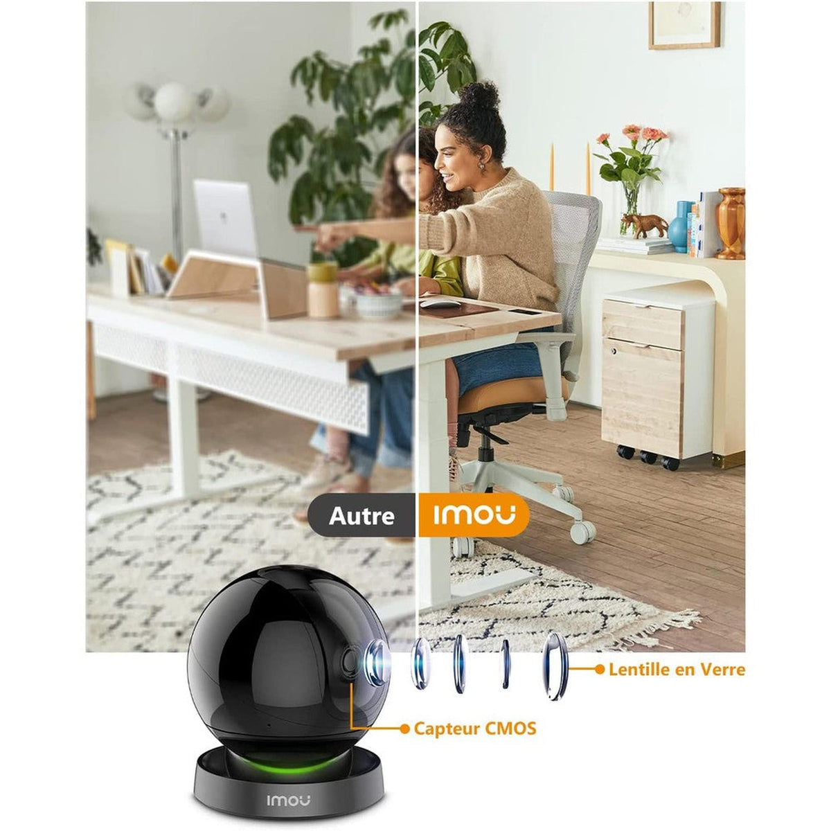 Imou Rex 3D 3MP Caméra Intérieure Wi-Fi Rotative