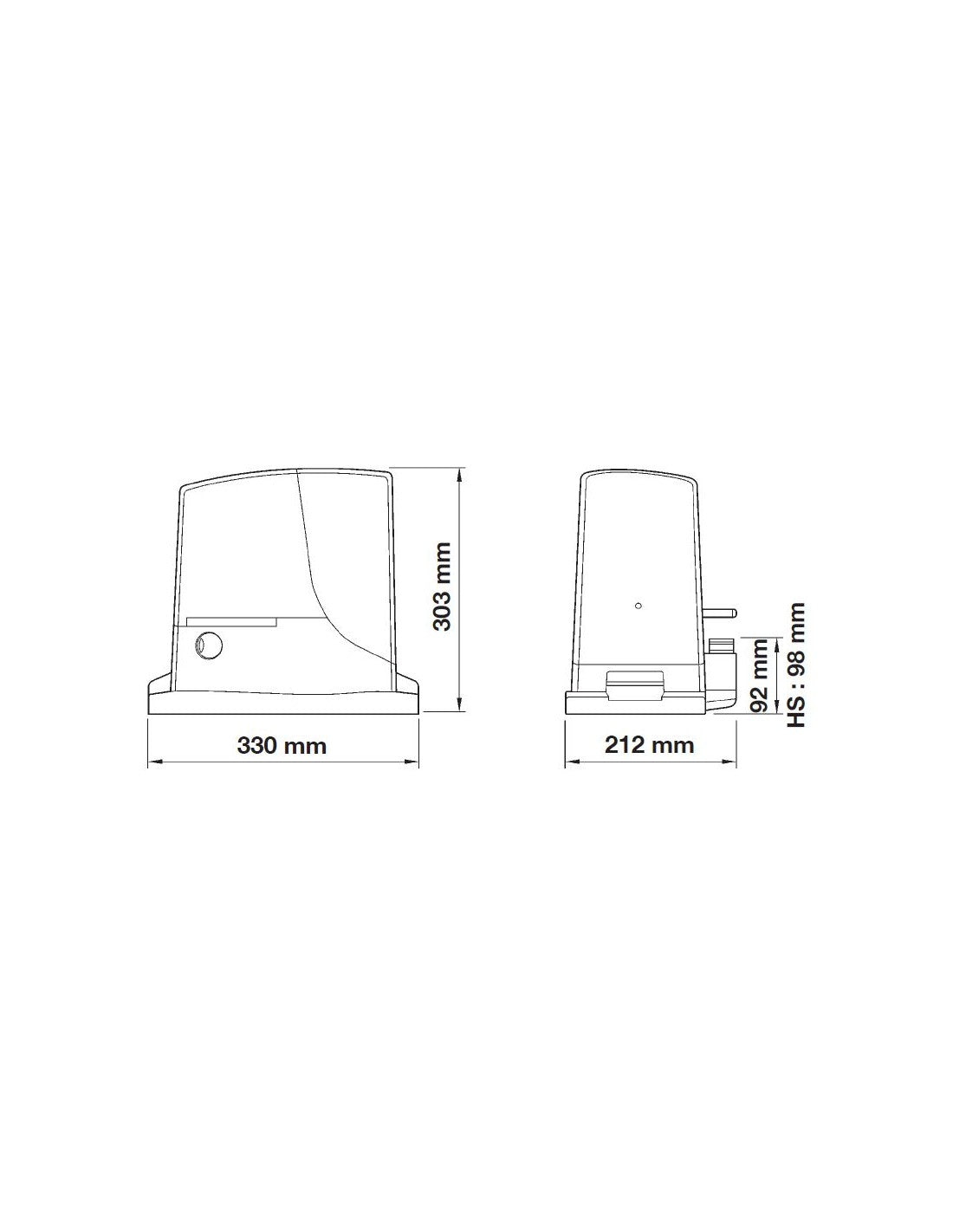 NICE RB600BDKCE Kit Motorisation Robus 600 24V 600kg 8m