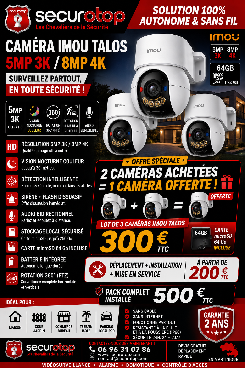 IMOU Talos Caméra de Surveillance Wi-Fi 6 Bi-Bande Extérieure
