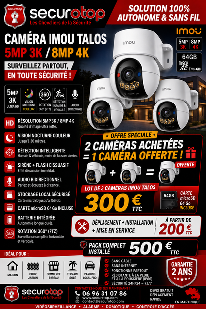 IMOU Talos Caméra de Surveillance Wi-Fi 6 Bi-Bande Extérieure