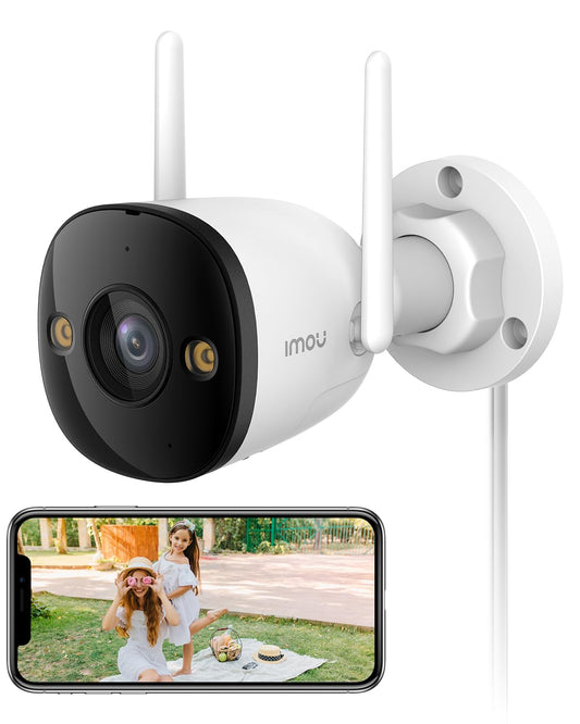 Imou 3K(5MP) Caméra Surveillance WiFi Extérieure, Étanche IP67, Vision Nocturne Couleur 30m