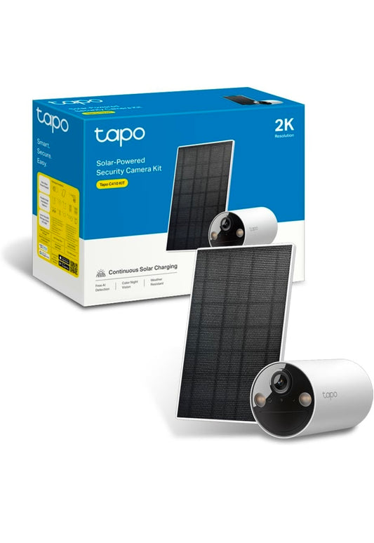 Tapo 2K Camera Exterieur sans Fil Solaire Detection Personne
