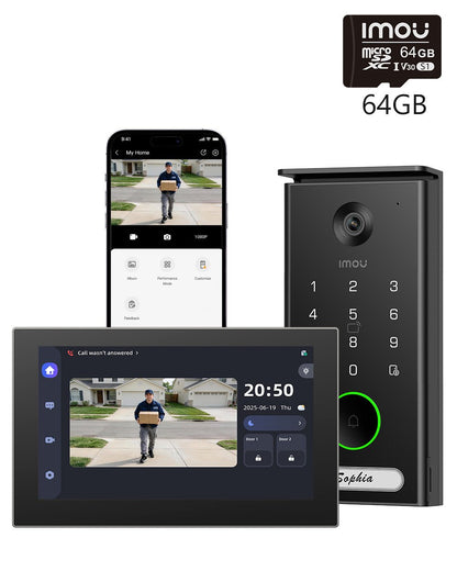 IMOU VDP7 Visiophone Connecté 5MP 3K 2 Fils Écran 7 Pouces NFC
