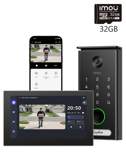 IMOU VDP7 Visiophone Connecté 5MP 3K 2 Fils Écran 7 Pouces NFC