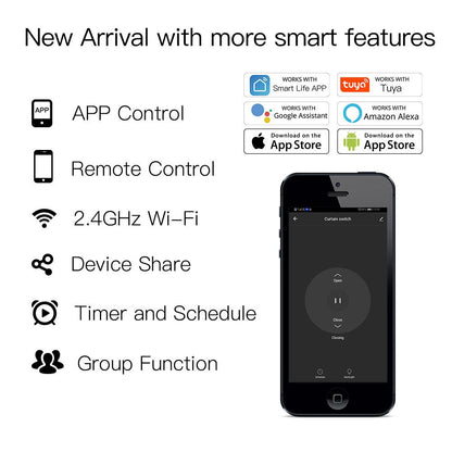 MOES WiFi Mini Module Interrupteur Rideau Connecté 90-250V 500W 2A