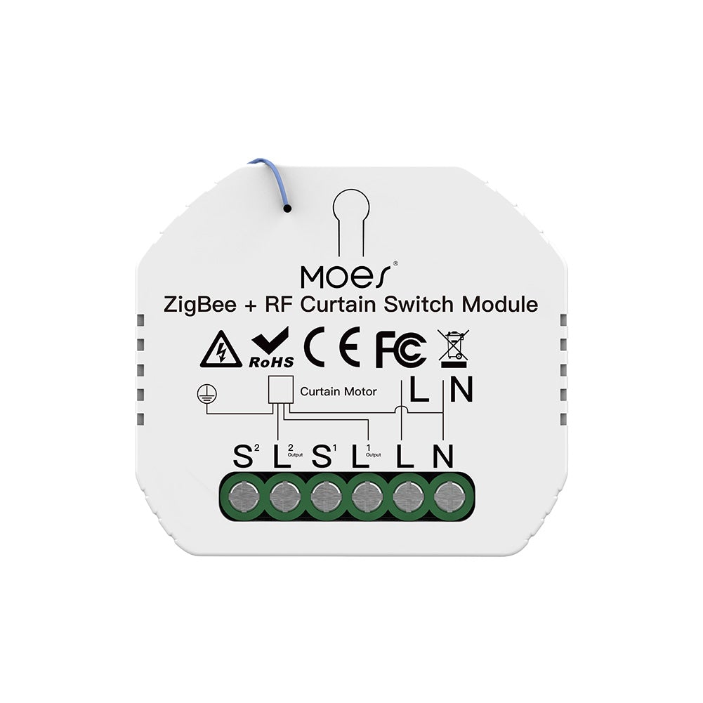 MOES ZRM-108-MS Module Interrupteur Volet Roulant ZigBee RF433