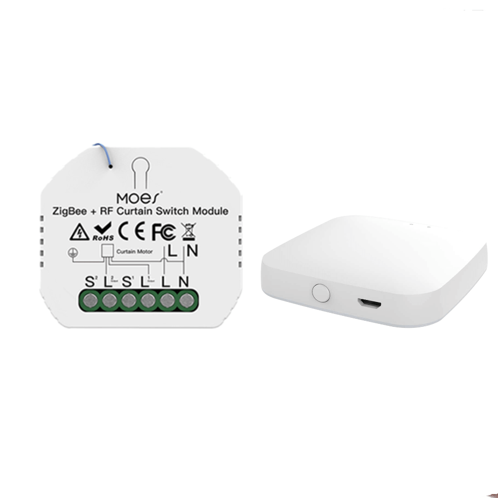 MOES ZRM-108-MS Module Interrupteur Volet Roulant ZigBee RF433