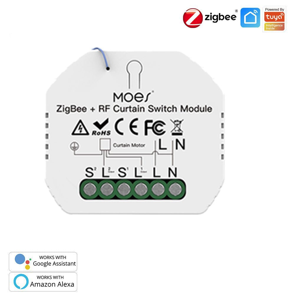 MOES ZRM-108-MS Module Interrupteur Volet Roulant ZigBee RF433