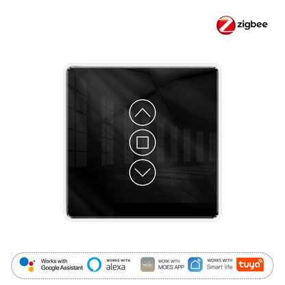 MOES ZTS-EUR-C Interrupteur Rideau Connecté ZigBee RF433