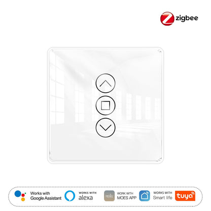 MOES ZTS-EUR-C Interrupteur Rideau Connecté ZigBee RF433