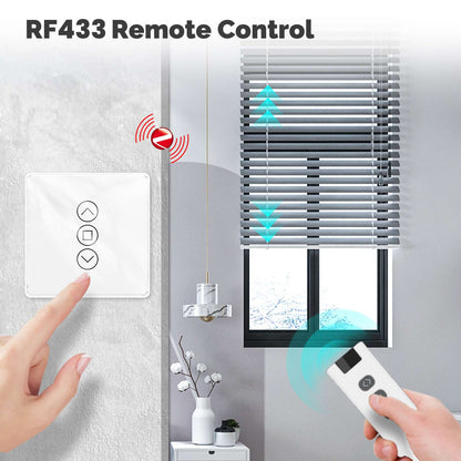 MOES ZTS-EUR-C Interrupteur Rideau Connecté ZigBee RF433